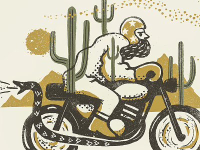 Desert Ride arizona beard cactus desert landscape moto motorcycle mountains saguaro cactus snake