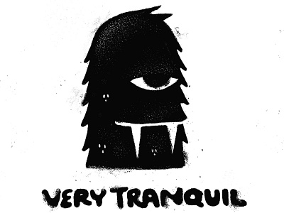 Very Tranquil creature drawing inktober lettering monster retrosupplyco texture tranquil