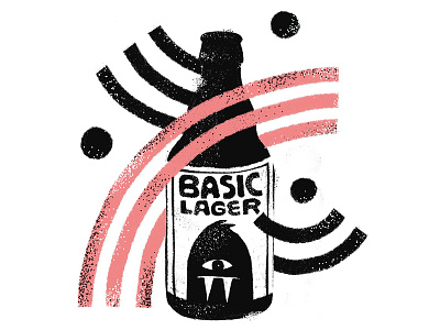 Bottle & Stuff abstract beer bottle character creature cyclops label lettering