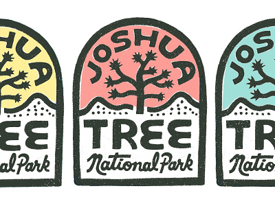 JT Tombstone Badge badge california hand lettering handdrawn josh joshua tree lettering logo national park script tree