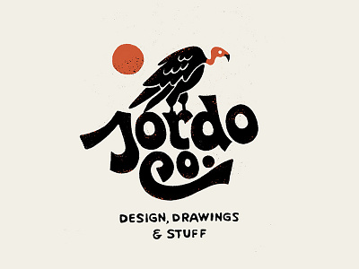 DD&S bird gritty handdrawn illustration lettering logo procreate retro selfpromotion texture vulture