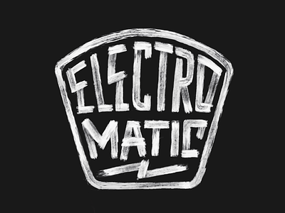 ⚡️ badge electric gritty lettering logo paintbrush photoshop retro texture typography