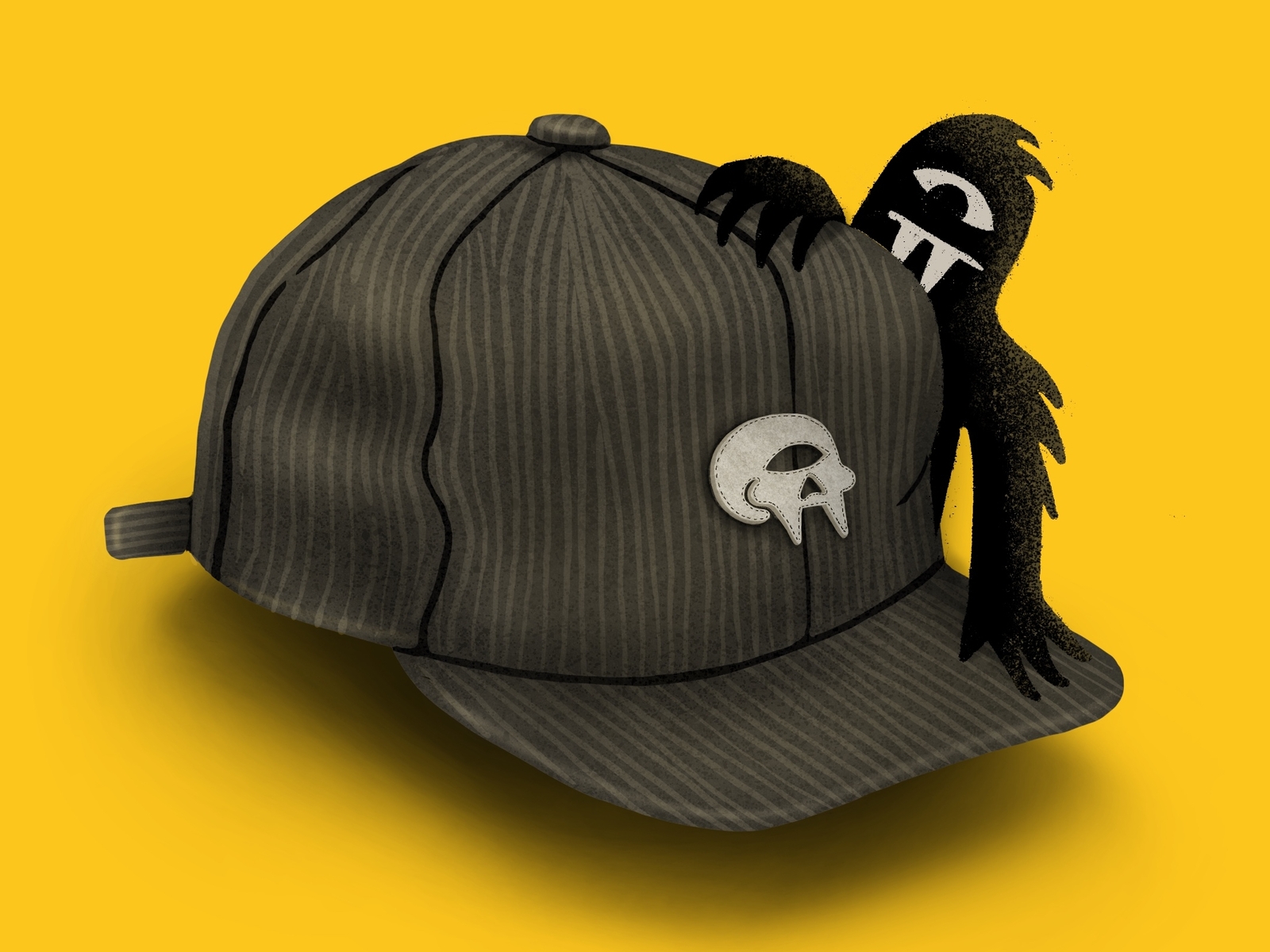 Jordo Co Cap ballcap cap creature cyclops drawing hat illustration monster patch processs procreate skull
