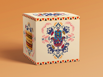 Gift box creative design box branding creative design gift graphic design halawa illustration islamic mawlid oriental sweets