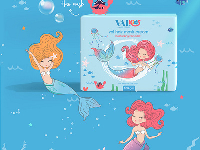 Val LLC Virginia USA - Kids Packaging Line. body care branding care creative design facebook graphic design illustration instagram kair care kids motion graphics packaging pharmaceutical products skin care social media design social media post