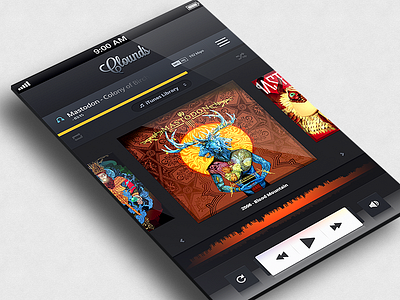 Music App album app cover art interface ios iphone music progress ui ux