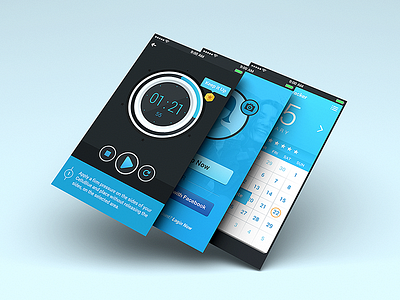 Cellublue App android app apple calendar countdown interface mobile play reward sign up timer ui