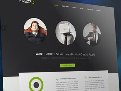 Frezzo Homepage circle frezzo homepage interface theme user interface web web design website