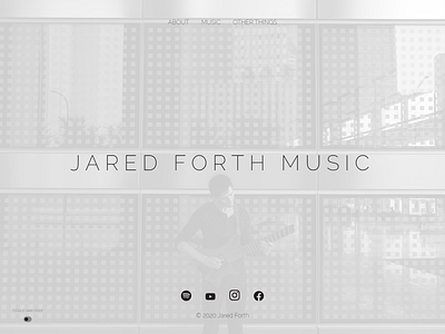 Jared Forth Music | Homepage - Light Mode css flat light minimalist ui ux web web design
