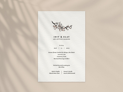 Wedding invitation design illustration print typography wedding