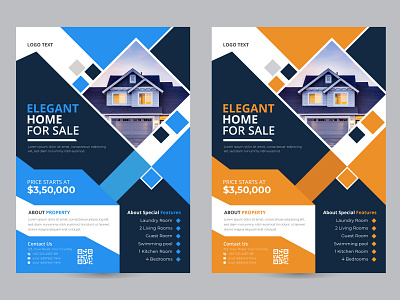 Real Estate Flyer a4 advert advertisement advertising agency agent broker business business flyer commercial company corporate flyer home house leaflet lease loan magazine marketing