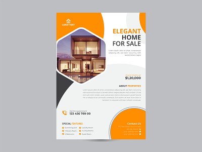 real estate Flyer design advertisement advertising agency agent banner brochure business business flyer commercial construction corporate flyer home house layout leaflet magazine marketing mortgage newspaper