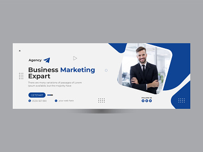 Business Facebook cover page timeline web ad banner template ai presentation profile