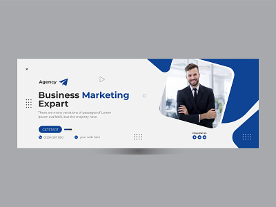 Business Facebook cover page timeline web ad banner template