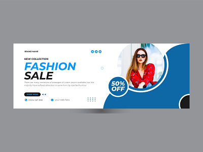 Modern Facebook cover design template