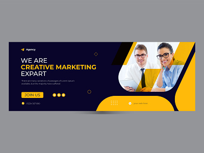 Social media ads banner design and Facebook cover agency ai business company corporate cover digital digital marketing agency header marketing media modern page presentation professional profile promotion social social media templates