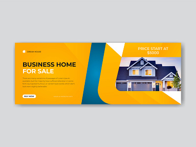 Real estate agency Facebook cover and banner template