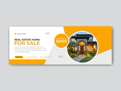 Real estate agency Facebook cover and banner template