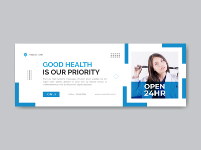 Medical Facebook cover design template