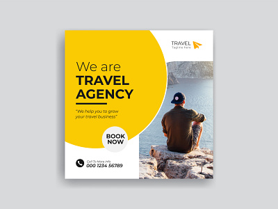 travel sale social media post template ad ad banner creative destination frame graphic holiday journey marketing media nature promotion sale social social media post summer template travel social media vacation web