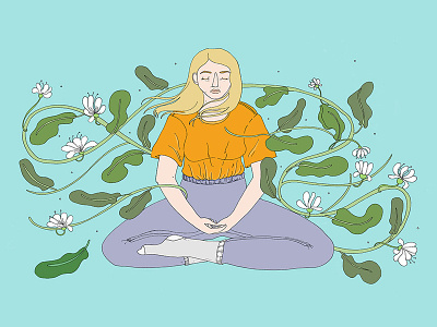 Inner Peace digitalillustration illustration meditation peaceofmind