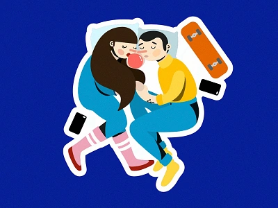 Together artwork couple couplegoals digitalillustration illustration