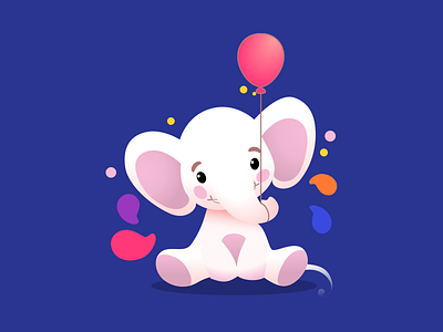 Ganu concept cute design elephants icon illustration mobile ux vector web