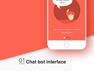 Fitness Chat bot app bot chat design fitness fox mobile ui