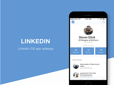 Linkedin Redesign freebies ios linkedin redesign sketch