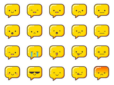 Emoji for Chat bot app bot branding chat design icon illustration mobile ui ux vector