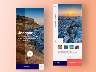 Travel app design