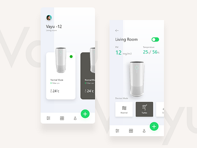 Vayu app branding concept design illustration mobile ui ux vector