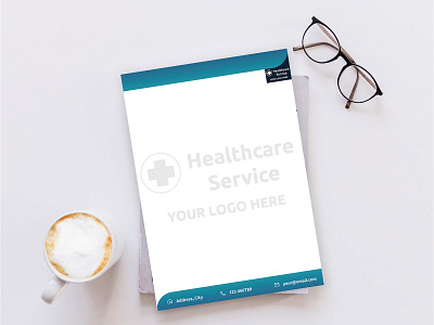 Corporate Letterhead a4 paper agency commercial corporate creative design elegant healthcare hospital lettering medical modern professional service simple design