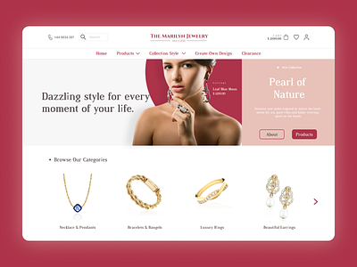 Landing Page The Marilyn Jewelry - Jewelry Web Store