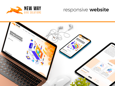New Way Web design flat illustration illustrator logo minimal ui web web design website
