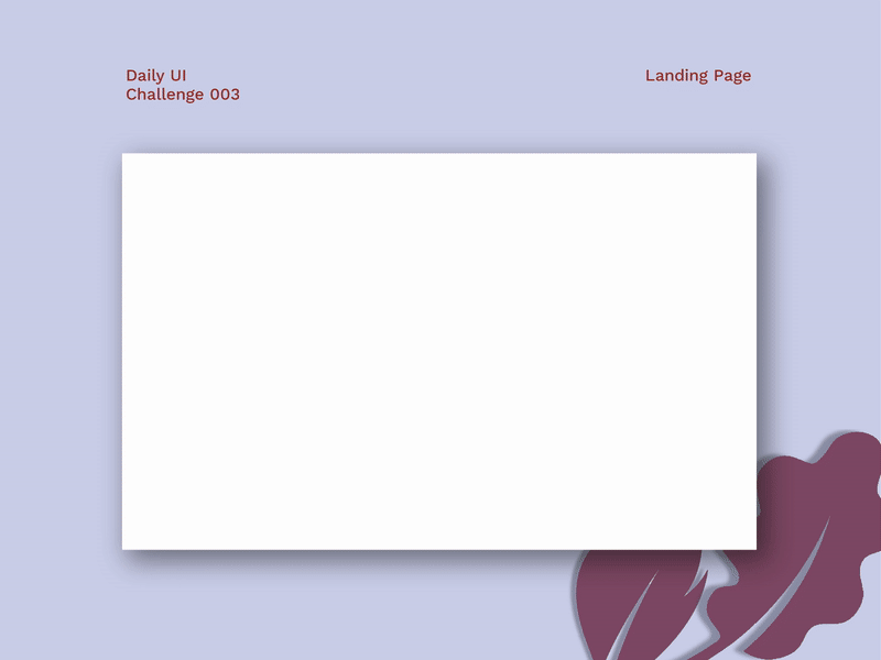 Daily UI #003 - Landing Page dailyui design figma landing landing page minimal page ui ux