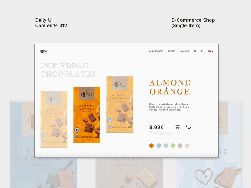 Daily UI #012 - E-Commerce Shop (Single Item) chocolate dailyui design e-commerce figma item minimal ui ux website