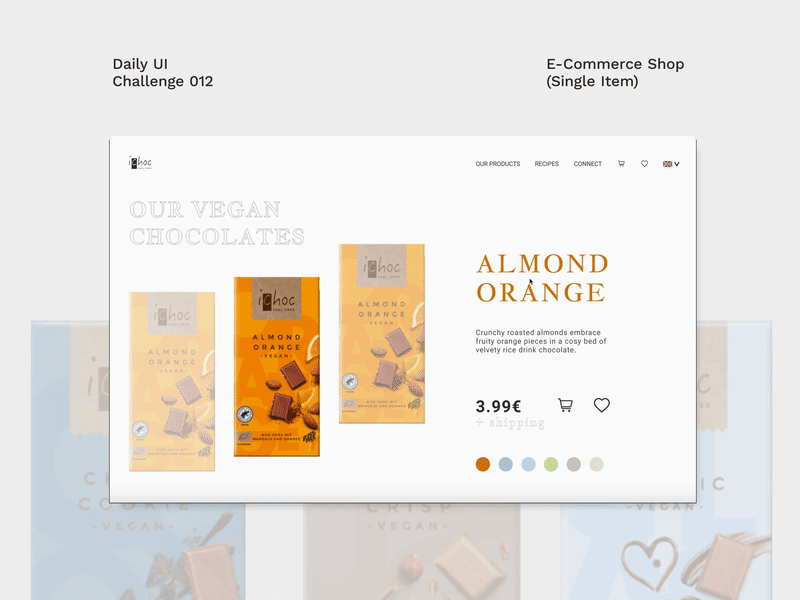 Daily UI #012 - E-Commerce Shop (Single Item) chocolate dailyui design e commerce figma item minimal ui ux website