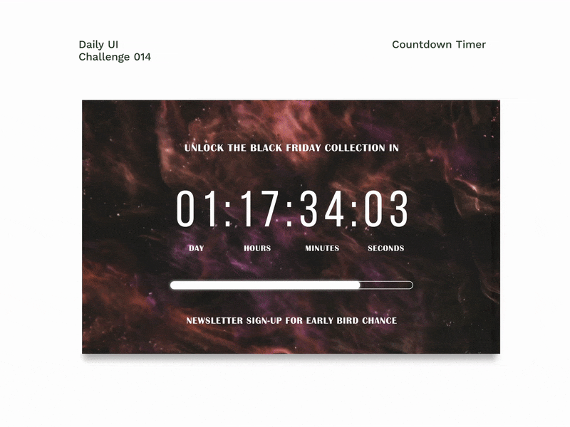 Daily UI #014 - Countdown Timer countdown dailyui design minimal timer ui ux