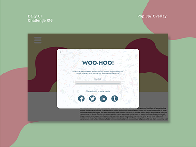 Daily UI #016 - Pop Up/Overlay