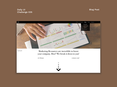 Daily UI #35 - Blog Post
