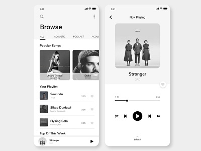 Music app design app design ui ui ux ui design uidesign uiux ux