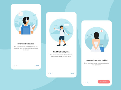 Travel app on boarding