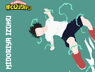 Bokuno Hero - Midoriya Izuku in frame adobe adobe illustrator design flatdesign flatdesigns illustration illustration art illustrations illustrator