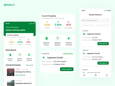 Babinsa Indonesian Army Report App app design galuh guix17 ui ui ux ui design uidesign uiux uxdesign
