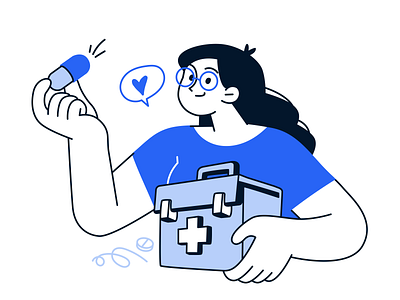 Health insurance adobe illustrator character dribbble girl health illustration insurance medicine vector