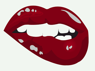 Lips adobe illustrator lips red teeth