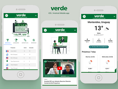 Revista Verde / Mobile App app design ui ux