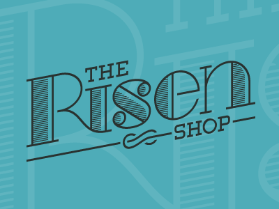 The Risen Shop Logo art deco deco fashion line logo retro serif vintage wordmark