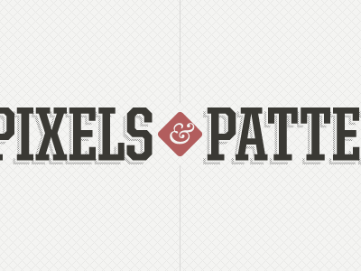 Pixels & Patterns ampersand baskerville logo patterns pixels red united website